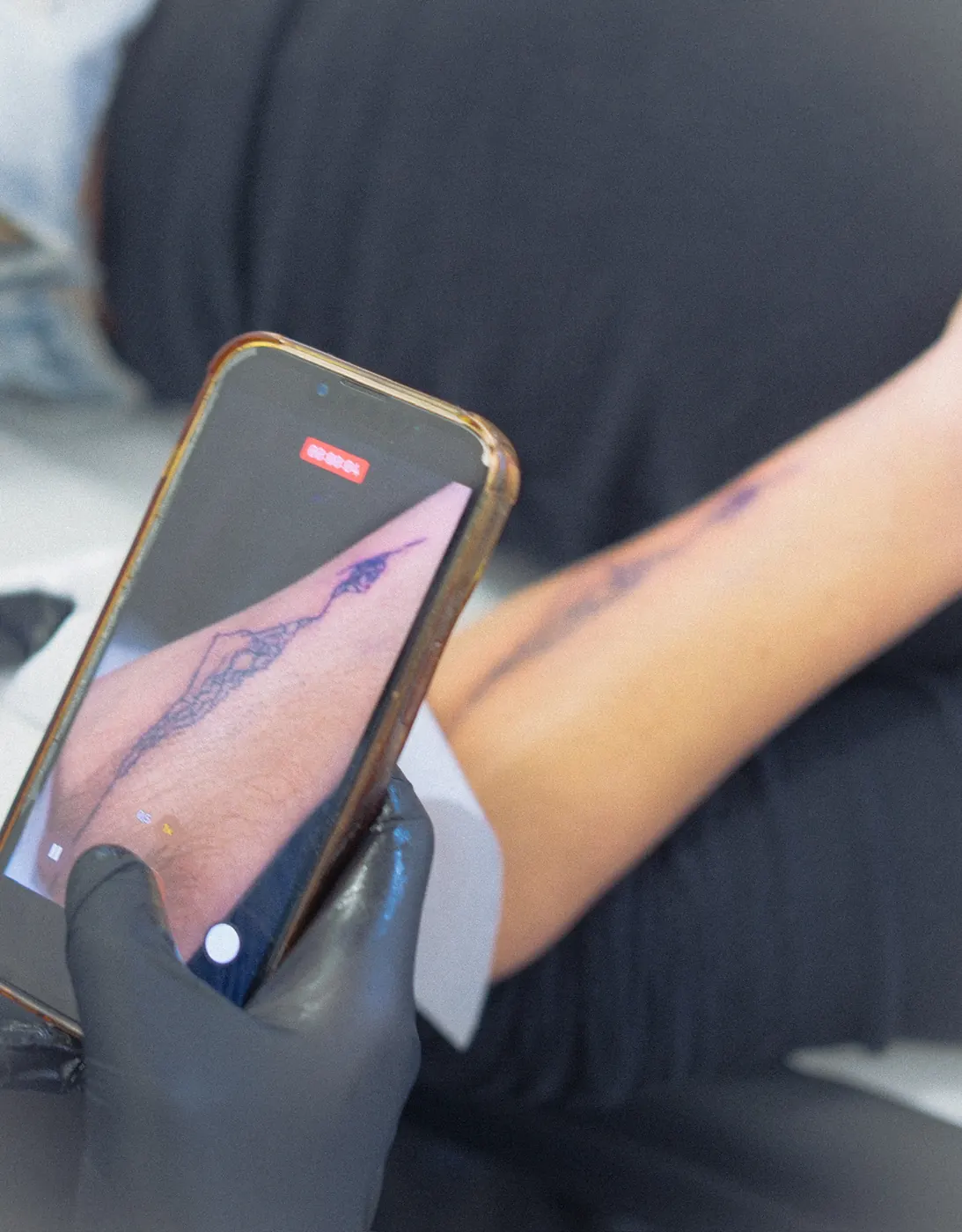 Référence visuelle utilisée pendant une séance de tatouage