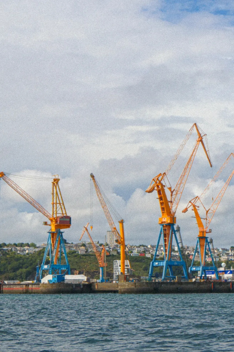 Vue verticale d’un port